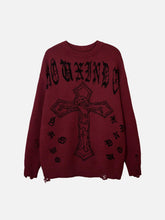 Crucifix Gothic Alphabet Sweater