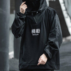 Dark Patchwork Embroidery Hoodies