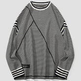 Personality Irregular Stripes Sweatshirt