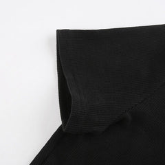Perspective Dark Mesh Crop Short Sleeve T Shirt