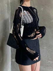 Hollow Mesh Sweater