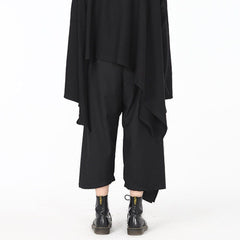 Drawstring Culottes Pants