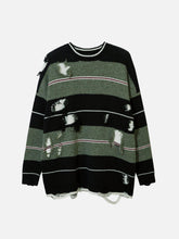 Stripe Hole Sweater