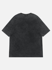 Washed Burning Skeleton Dunk Graphic Tee