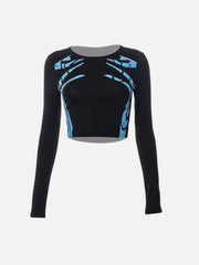 Finger Graphic Long Sleeve T Shirts