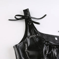 Gothic Chain Straps Hollowout Vest