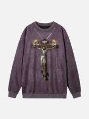 Cross Necklace Sweatshirt