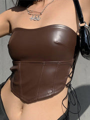 Sexy Slim Strap Bandeau Vest