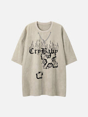 Flame Cross Graphic Tee