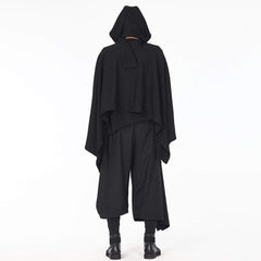 Dark Style Detachable Hat Cloak Hoodie