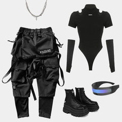 Hollow Cuff Out Jumpsuit