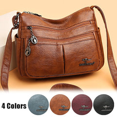 Shoulder Bag Multi-Pocket Faux Leather Crossbody