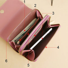 PU Bag Leather  Phone Mobile Wallet Crossbody
