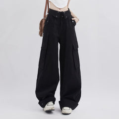 Pantalones cargo góticos negros místicos