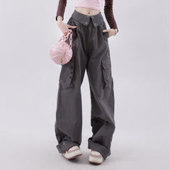 Pantalones cargo góticos gris místico