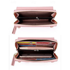 Crossbody  Leather Wristlet PU Phone Mobile Bag