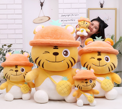 Lindo peluche de tigre de piña