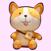 Lindo peluche de Shiba Inu con tostada