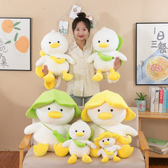 Quack-tastic Banana-Hat Duck Plushie