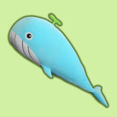 Almohada de peluche suave de ballena gigante kawaii
