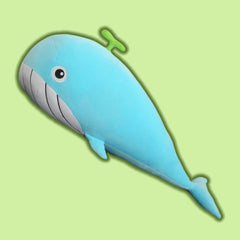 Almohada de peluche suave de ballena gigante kawaii