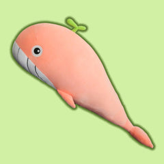 Almohada de peluche suave de ballena gigante kawaii