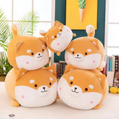 Flauschige Corgi- und Shiba-Inu-Plüschtiere