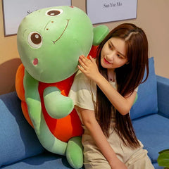 Peluche de tortuga con caparazón de calabaza