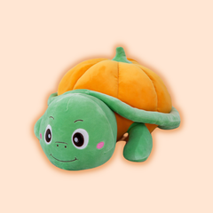 Peluche de tortuga con caparazón de calabaza