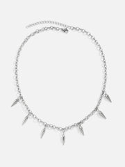 Gothic Fringed Rivets Necklace