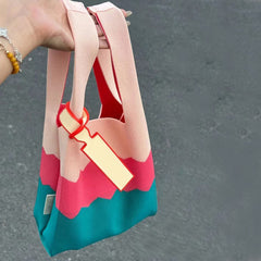 Rainbow Knit Handbag