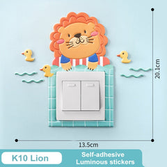 3D Luminous Cartoon Animal Switch Cover Stickers