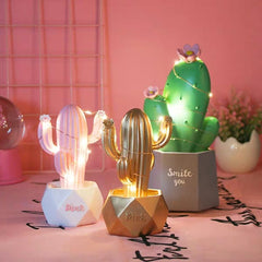 Colorful Cactus LED Table Night Lamp