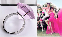 Transparent Giant Crystal Ring