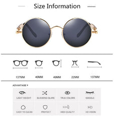 Creative Round Retro Round Metal Sunglasses