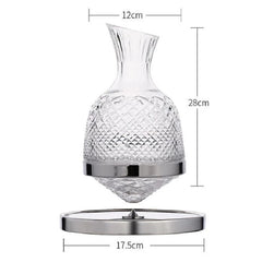 Elegant Crystal Spinning Glass Wine Decanter