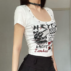 Puck Rock Style Crop T-shirt