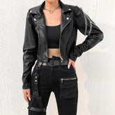Punk Chain Leather Jacket