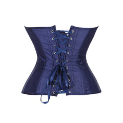 Purple Navy Gothic Hourglass Overbust Corset