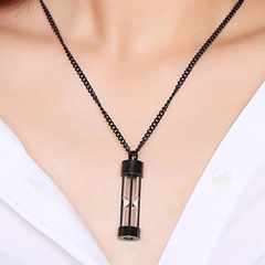 Memory Hourglass Glass Necklace