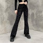 Romantic Goth Velvet Flare Pants