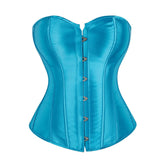 Sky Blue Gothic Hourglass Overbust Corset