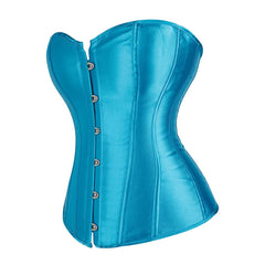 Sky Blue Gothic Hourglass Overbust Corset