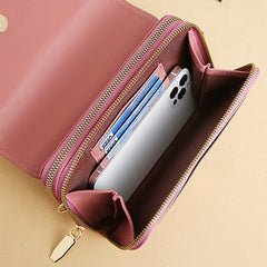 PU Bag Leather  Phone Mobile Wallet Crossbody