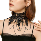 Viktorianisches Gothic Spitzen-Choker