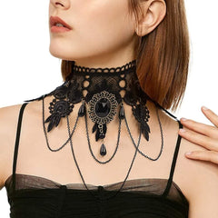 Viktorianisches Gothic Spitzen-Choker