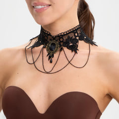 Viktorianisches Gothic Spitzen-Choker