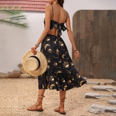 Camisole-Kleid im Gothic-Stil mit Totenkopf-Motiv