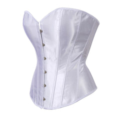 White Gothic Hourglass Overbust Corset