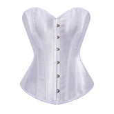 White Gothic Hourglass Overbust Corset